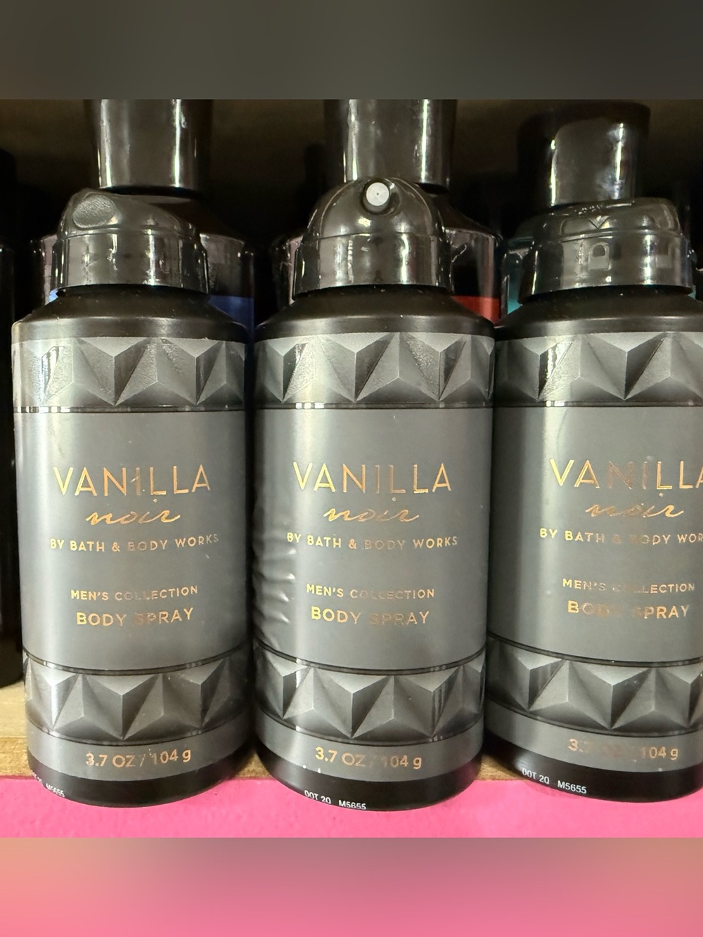 3 Bath & Body Works Vanilla Noir Body Spray - Black